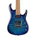 Ernie Ball Music Man JP15 Roasted Flame Maple Top 7-String Electric Guitar Cerulean ParadiseK02265