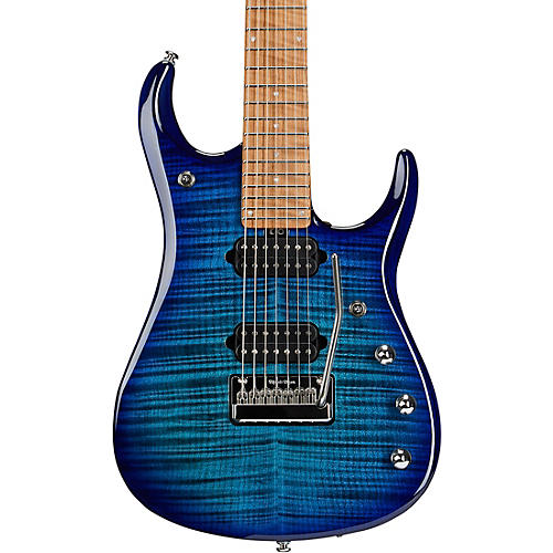 Ernie Ball Music Man JP15 Roasted Flame Maple Top 7-String Electric Guitar Cerulean Paradise