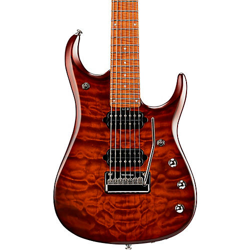 Ernie Ball Music Man JP15 Roasted Quilt Maple Top 7-String Electric Guitar Sahara Burst