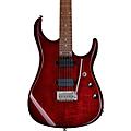 Sterling by Music Man JP150FM John Petrucci Signature Electric Guitar Transparent Black StainRoyal Red