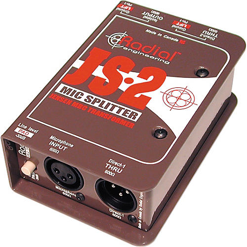 Radial Engineering JS2 Passive Microphone Splitter Direct Box