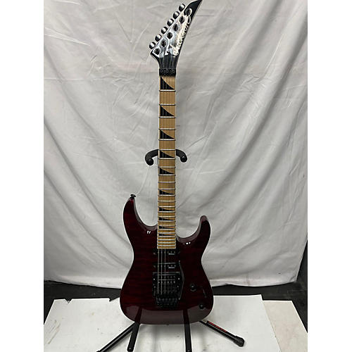 Jackson JS34Q Dinky Solid Body Electric Guitar Trans Crimson Red