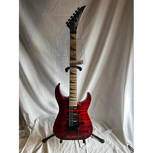 Jackson JS34Q Dinky Solid Body Electric Guitar TRANSPARENT RED