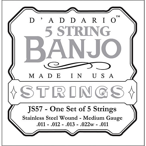 JS57 Stainless Steel Medium Banjo Strings