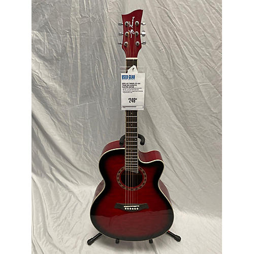 Jay Turser JTA 424 Acoustic Electric Guitar Trans Red