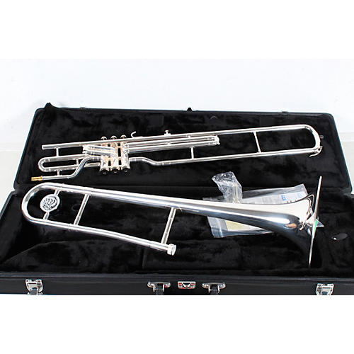 Open Box Jupiter JTB700V Series Bb Valve Trombone Silver plated, Yellow ...