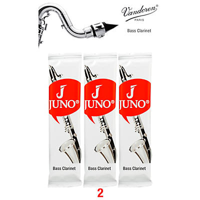 Vandoren JUNO Bass Clarinet, 3 Reed Card