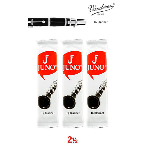 Vandoren JUNO Bb Clarinet, 3 Reed Card 2.5