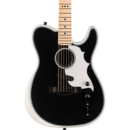 Fender Jack White Signature Triplesonic Limited-Edition Acoustasonic Telecaster Acoustic-Electric Guitar Arctic White