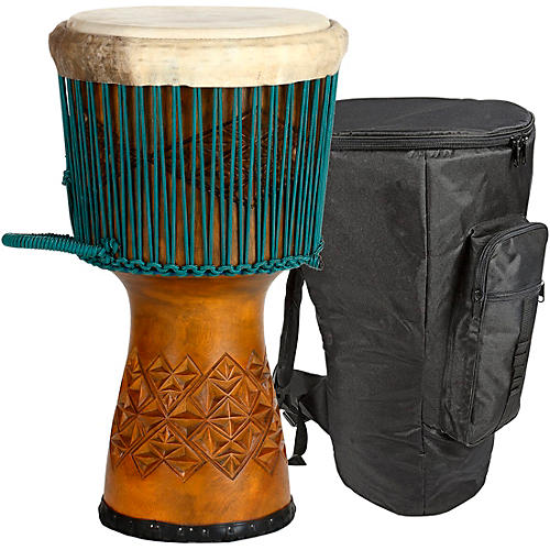 X8 Drums Jackfruit Master Series Djembe Drum with Bag Condition 1 - Mint 14 in.