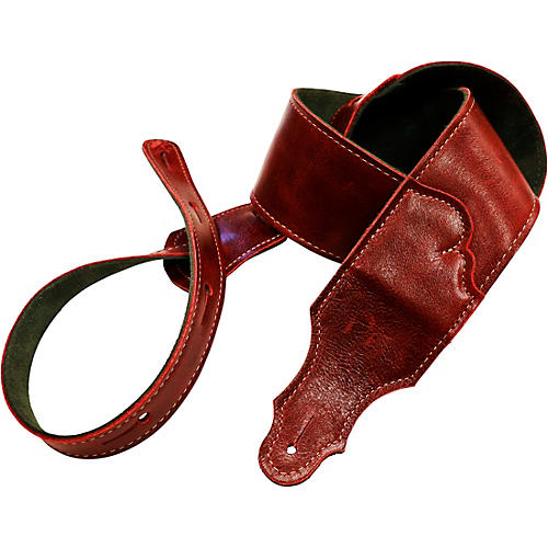 Franklin Strap Jackson Hole Aged Leather Guitar Strap Oxblood 2.5 in.