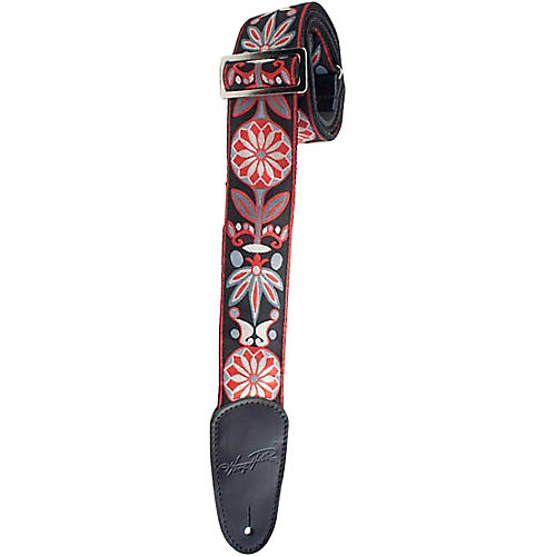 Henry Heller Jacquard Deluxe Series Guitar Strap Red