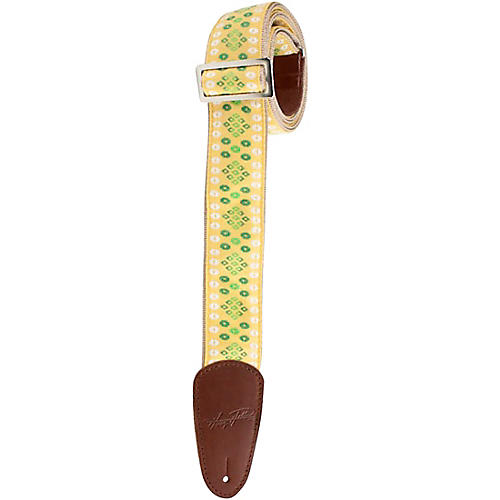 Henry Heller Jacquard Deluxe Series Guitar Strap Yellow