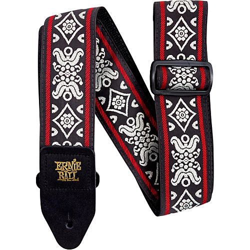 Ernie Ball Jacquard Guitar Strap Blackjack Red