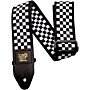 Ernie Ball Jacquard Polypro Guitar Strap Black and White Checkered