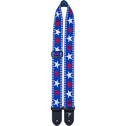 Jacquard Stars Guitar Strap Red, White and Blue 2 In.