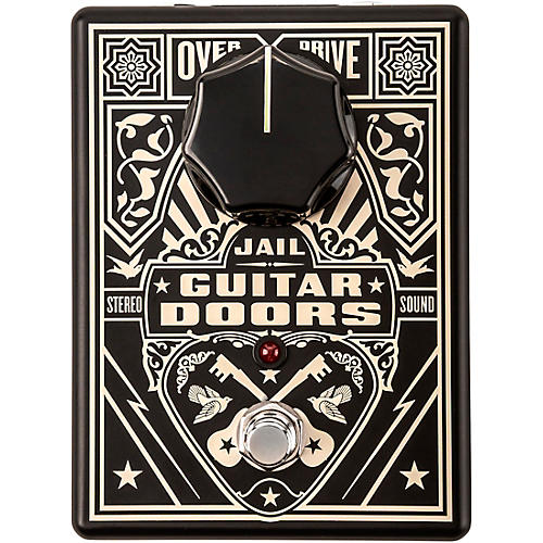 MXR Jail Guitar Doors Overdrive Effects Pedal Black and White