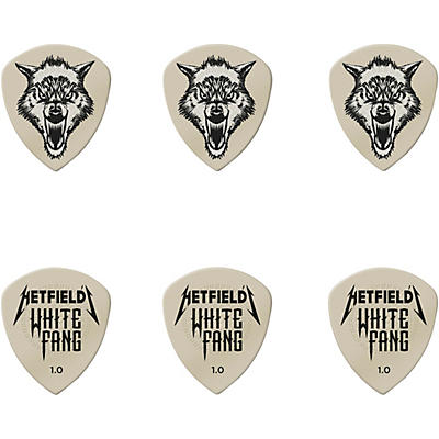 Dunlop James Hetfield Signature White Fang Guitar Picks and Tin -