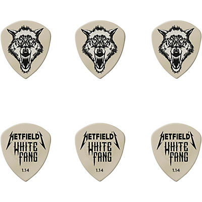 Dunlop James Hetfield Signature White Fang Guitar Picks and Tin -