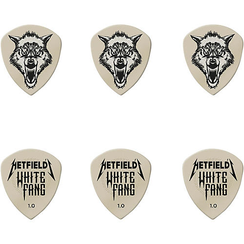 Dunlop James Hetfield Signature White Fang Guitar Picks and Tin 1.0 mm 6 Pack