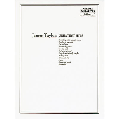 Alfred James Taylor Greatest Hits Guitar Tab Book