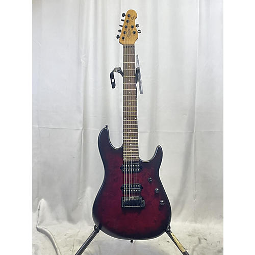 Sterling by Music Man Jason Richardson Cutlass 7 Solid Body Electric Guitar Dark Scarlet Burst