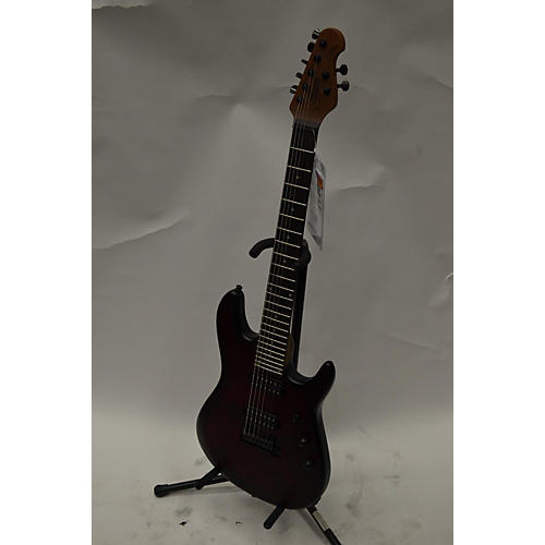 Sterling by Music Man Jason Richardson Cutlass Signature 7-String Solid Body Electric Guitar Dark Scarlet Burst Satin