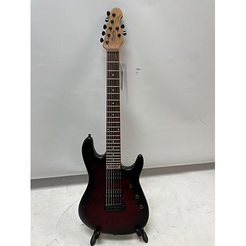 Sterling Audio Jason Richardson Signature Cutlass 7 Solid Body Electric Guitar dark scarlet burst