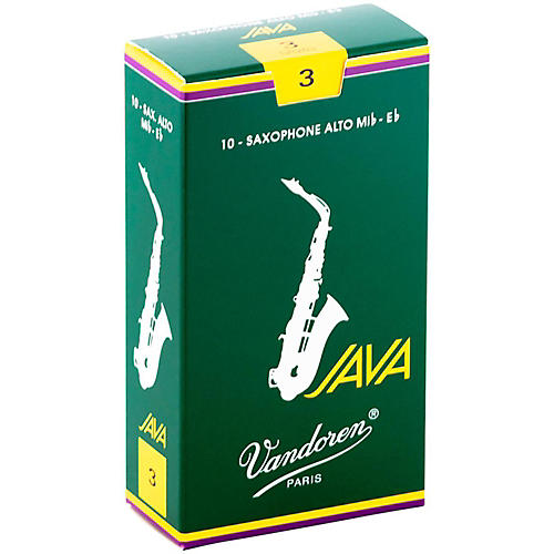 Vandoren Java Alto Saxophone Reeds Strength - 3, Box of 10