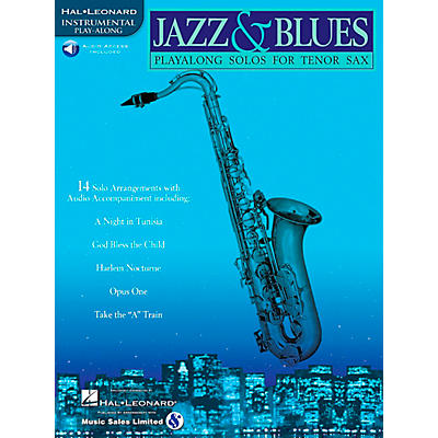 Hal Leonard Jazz And Blues Playalong Solos for Tenor Sax Book/Online Audio