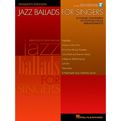 Hal Leonard Jazz Ballads for Singers - Women's Edition Book/Audio Online