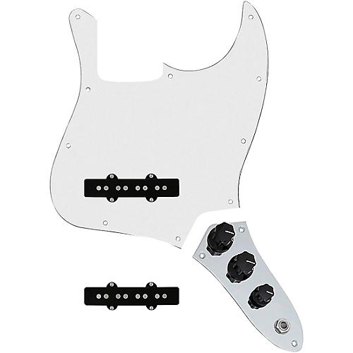 920d Custom Jazz Bass Loaded Pickguard With Drive (Hot) Pickups and JB-C Control Plate White