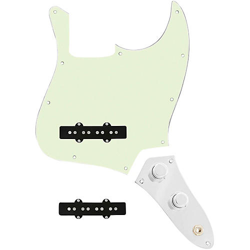 920d Custom Jazz Bass Loaded Pickguard With Pocket (Vintage) Pickups and JB-CON-C Control Plate Mint Green