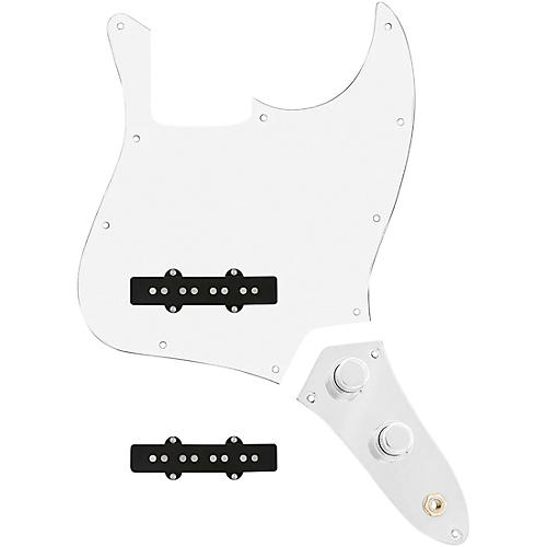 920d Custom Jazz Bass Loaded Pickguard With Pocket (Vintage) Pickups and JB-CON-C Control Plate White