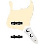 920d Custom Jazz Bass Loaded Pickguard With Pocket (Vintage) Pickups and JB-CON-CH-BK Control Plate Aged White