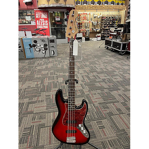 Squier Jazz Bass Standard Electric Bass Guitar Crimson Burst