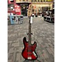 Used Squier Jazz Bass Standard Electric Bass Guitar Crimson Burst