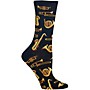 Hot Sox Jazz Instruments - Women's Black Sock
