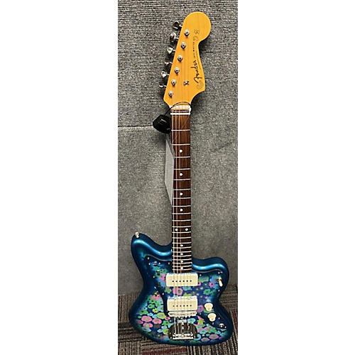 Fender Jazzmaster Flower MIJ Solid Body Electric Guitar Blue