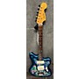 Used Fender Jazzmaster Flower MIJ Solid Body Electric Guitar Blue