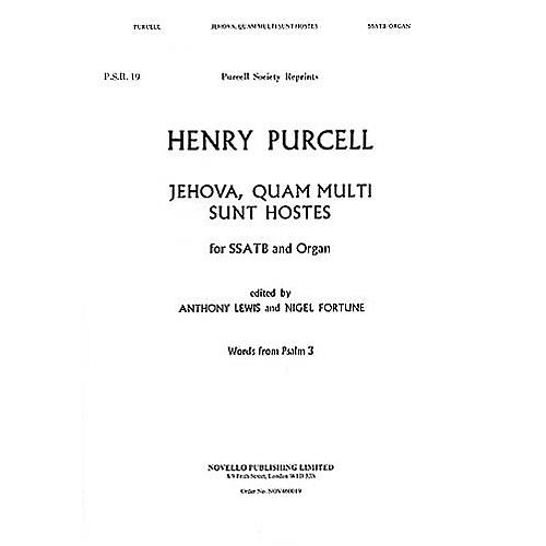 Novello Jehova Quam Multi Sunt SATB Composed by Henry Purcell