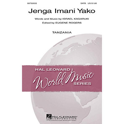 Hal Leonard Jenga Imani Yako SATB composed by Israel Kagaruki