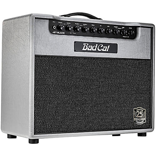 Bad Cat Jet Black 25th Anniversary 38W Tube Guitar Combo Amp Silver