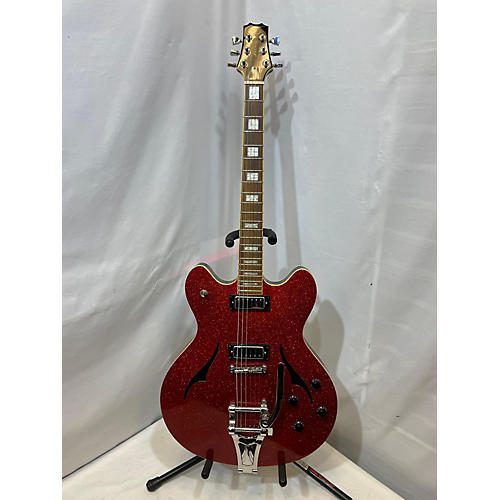 Peavey Jf2 Ex Hollow Body Electric Guitar red sparkle