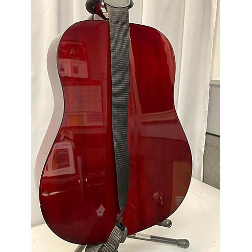 Johnson Jg 610 R Acoustic Guitar Wine Red