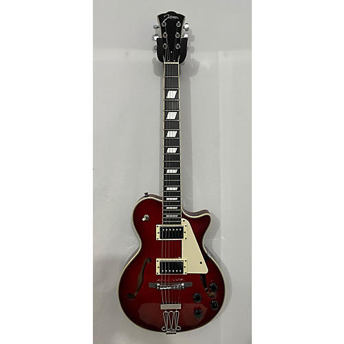 Johnson Jh100 Hollow Body Electric Guitar Red