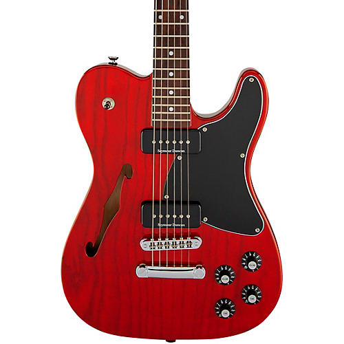 Fender Jim Adkins JA-90 Telecaster Thinline Electric Guitar Condition 2 - Blemished Transparent Crimson Red 197881089252