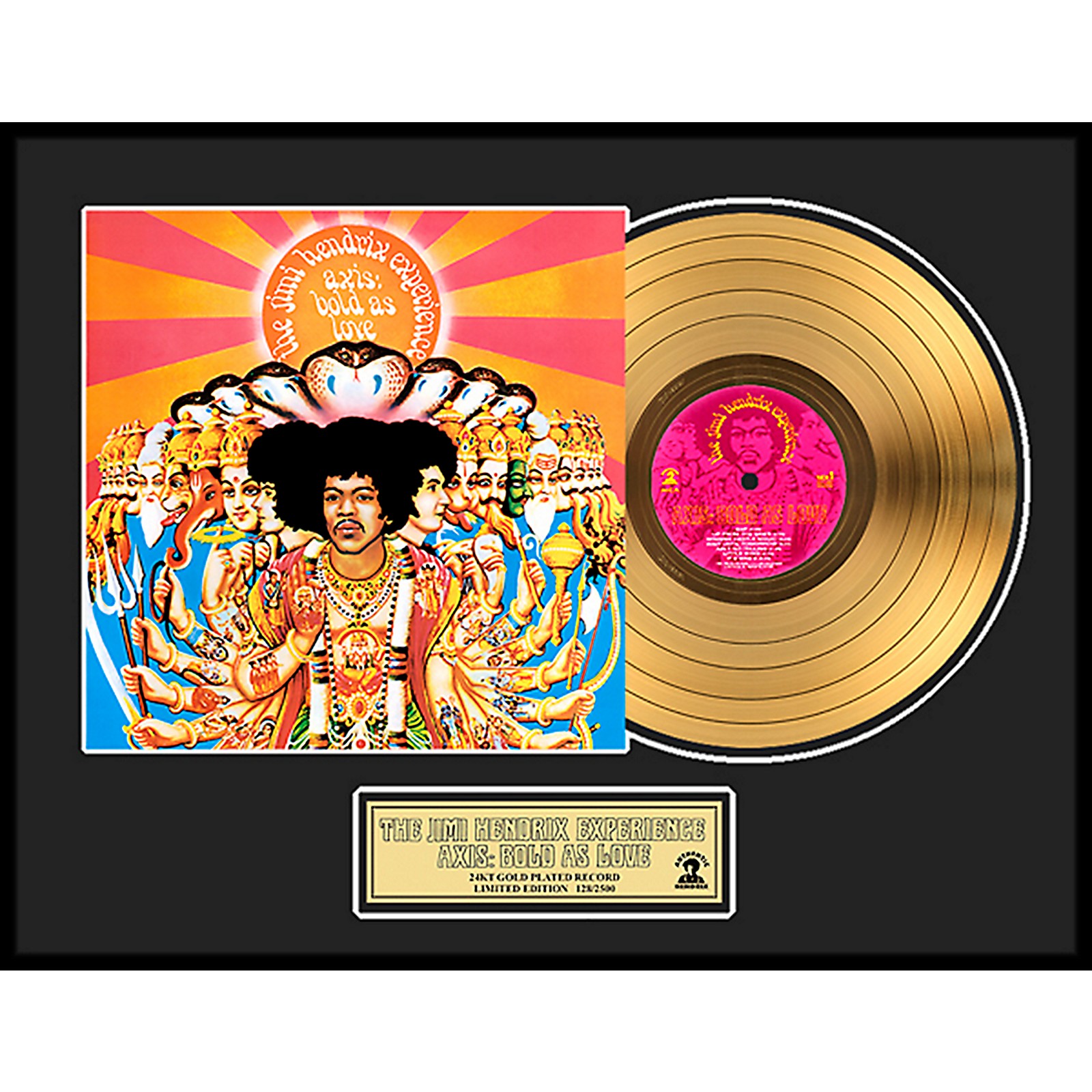 24 Kt. Gold Records Jimi Hendrix Axis Bold As Love Gold LP Limited