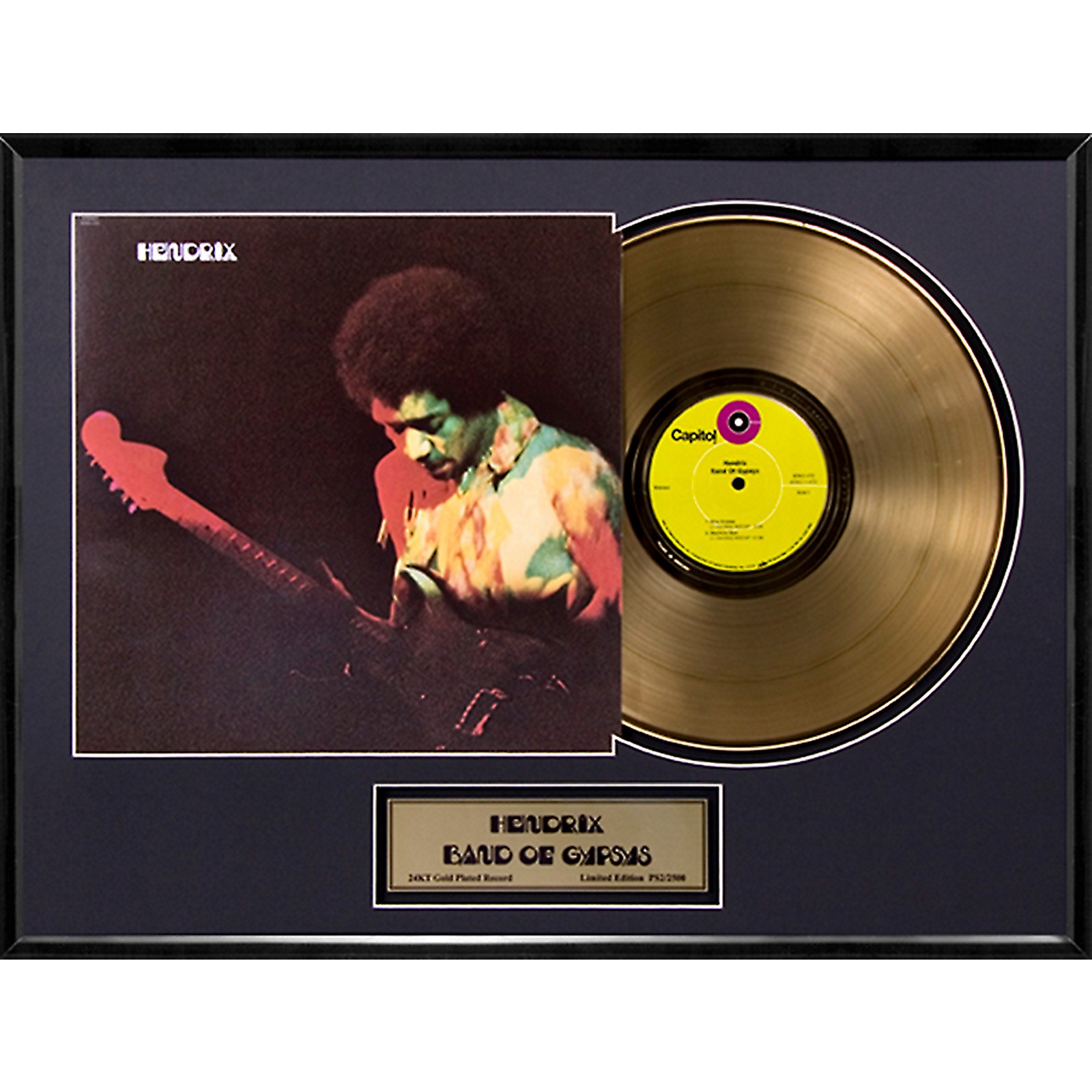 24 Kt. Gold Records Jimi Hendrix Band of Gypsys Gold LP Limited