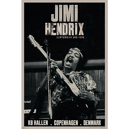 Jimi Hendrix - Live Copenhagen - Wall Poster